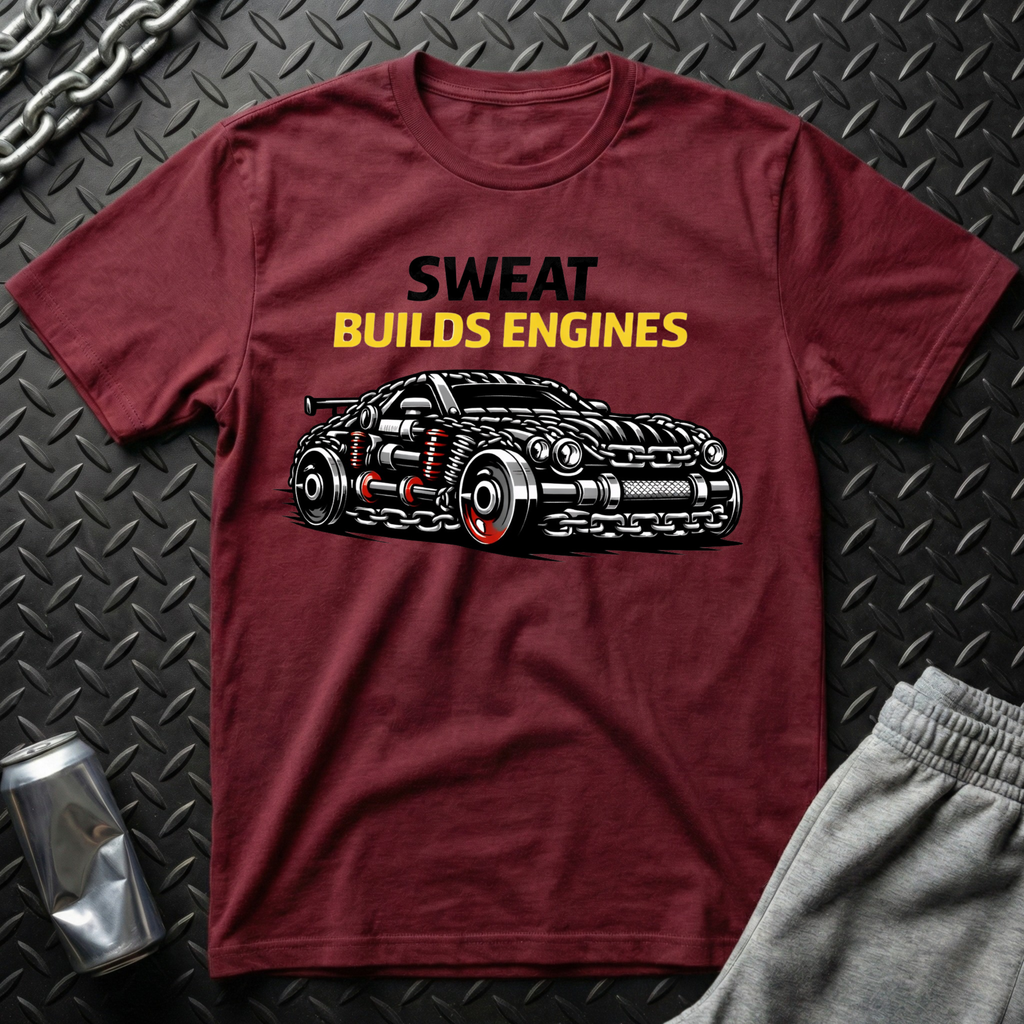 Sweat Builds Engines T-Shirt