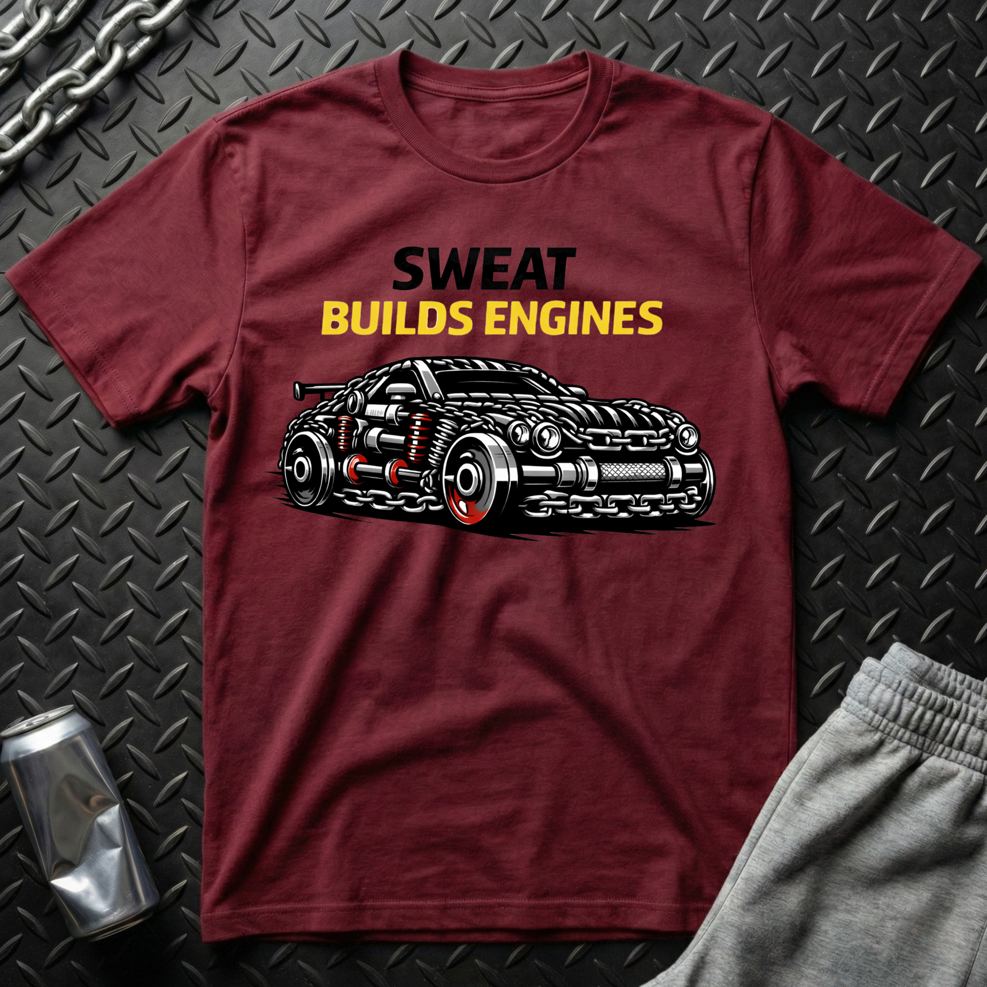 Sweat Builds Engines T-Shirt