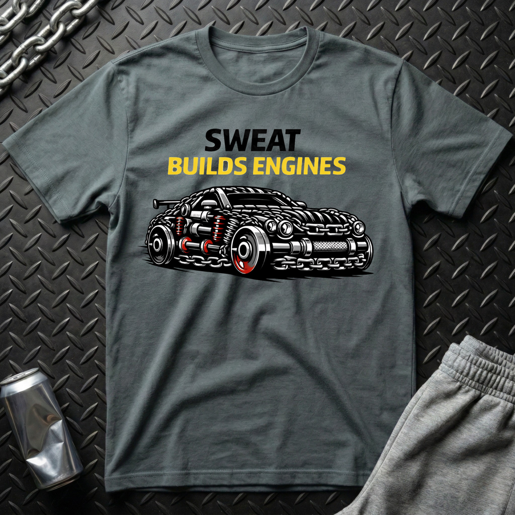 Sweat Builds Engines T-Shirt
