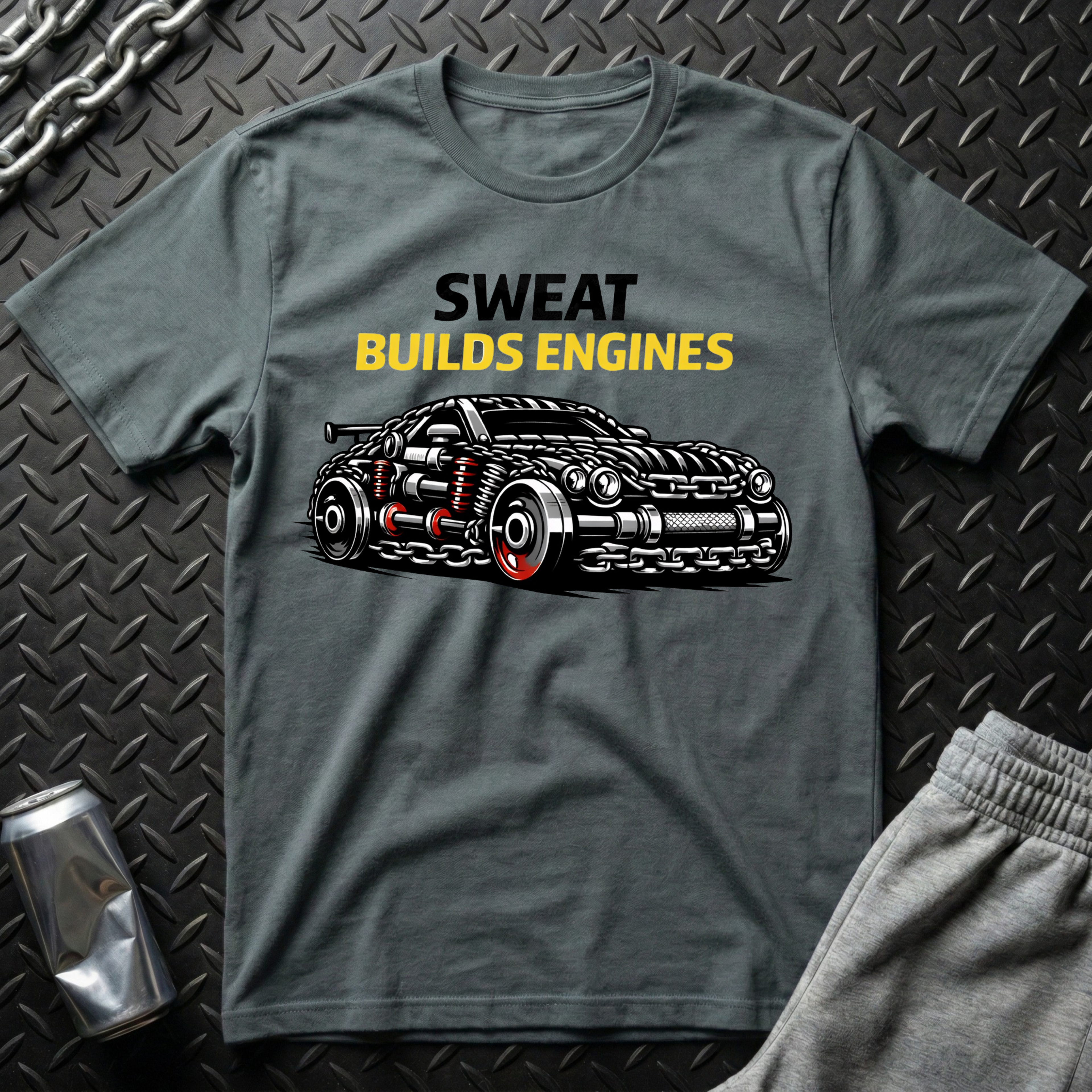 Sweat Builds Engines T-Shirt