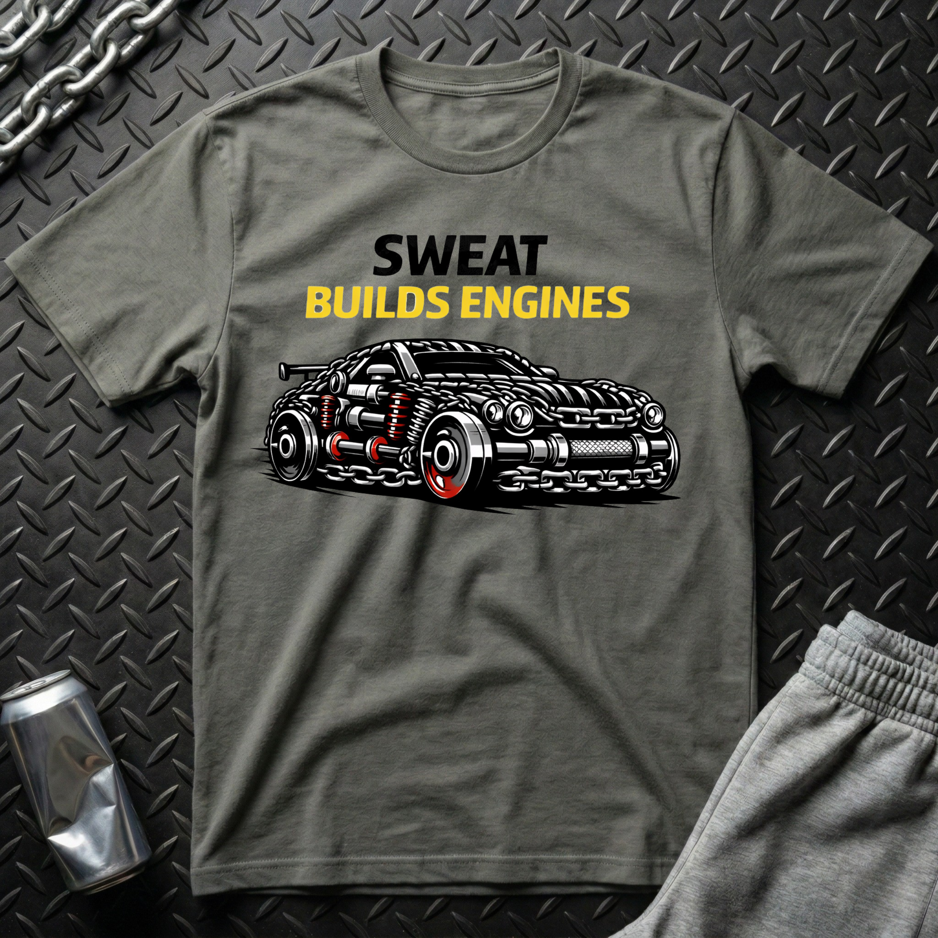Sweat Builds Engines T-Shirt