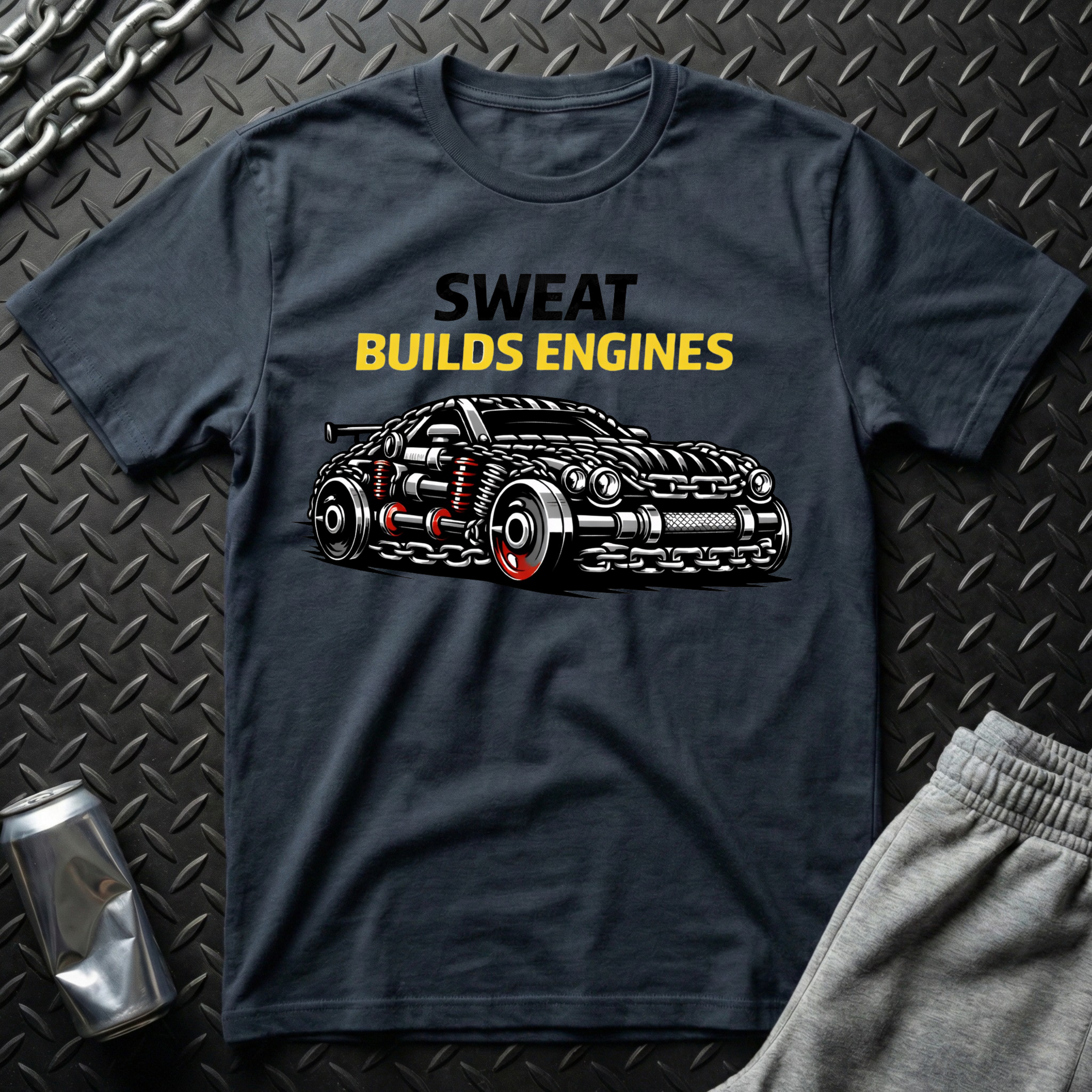 Sweat Builds Engines T-Shirt