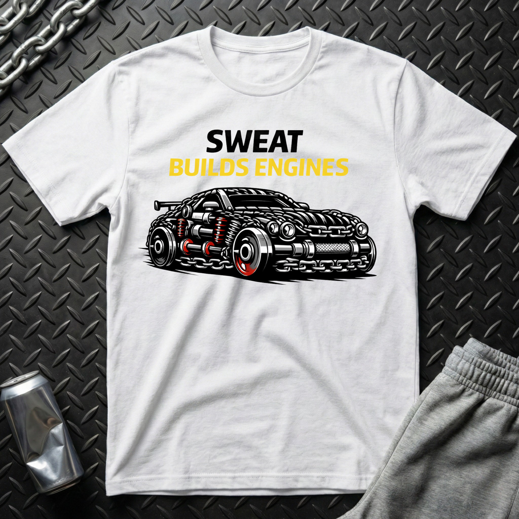 Sweat Builds Engines T-Shirt