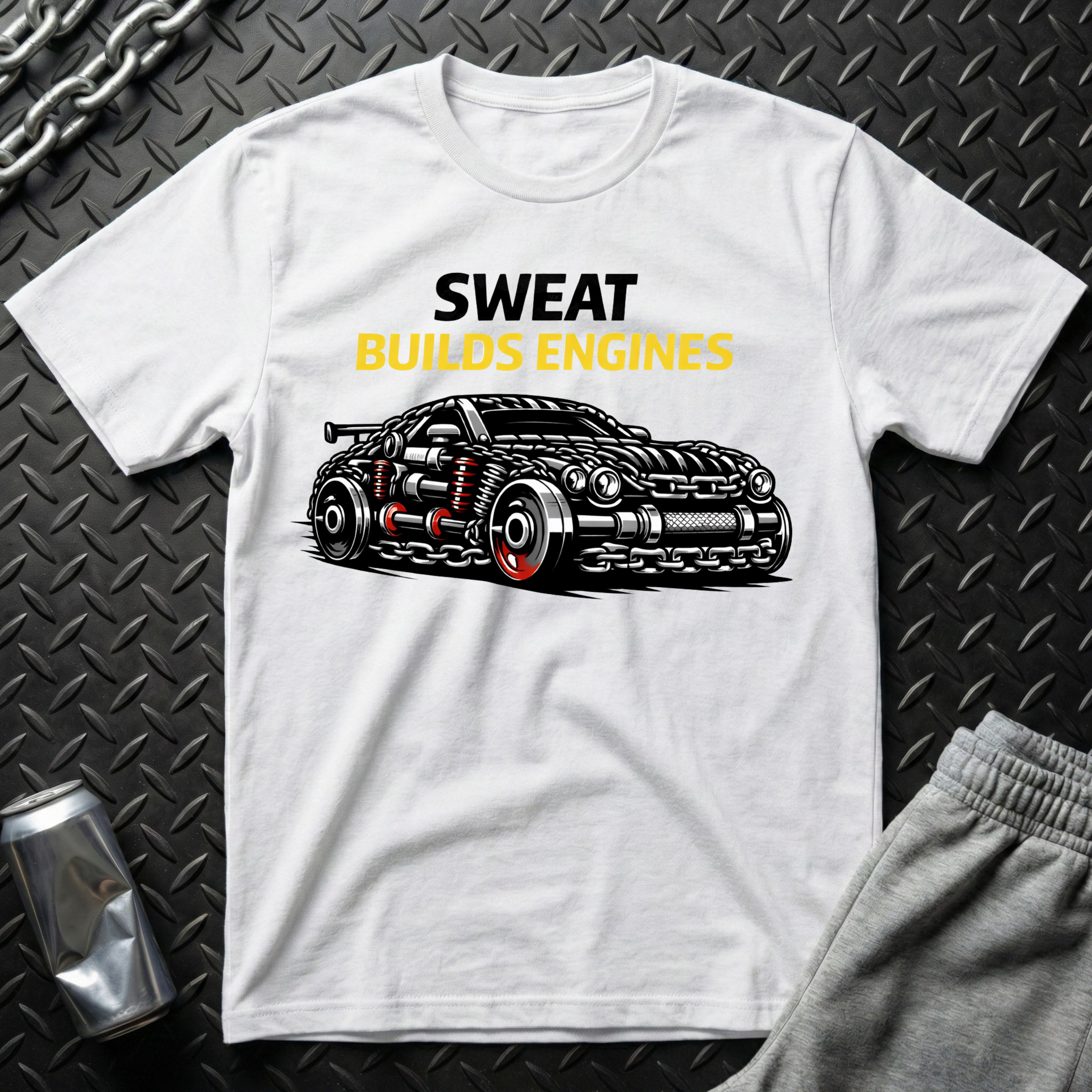 Sweat Builds Engines T-Shirt
